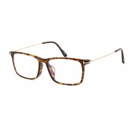 Tom Ford Men's Eyeglasses - Dark Havana Acetate/Metal Rectangular | FT5758-F-B 052 ,