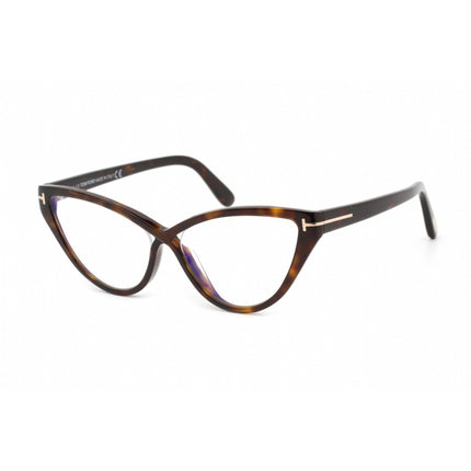 Tom Ford Men's Eyeglasses - Dark Havana Cat Eye Plastic Full-Rim Frame | FT5729-B 052 ,