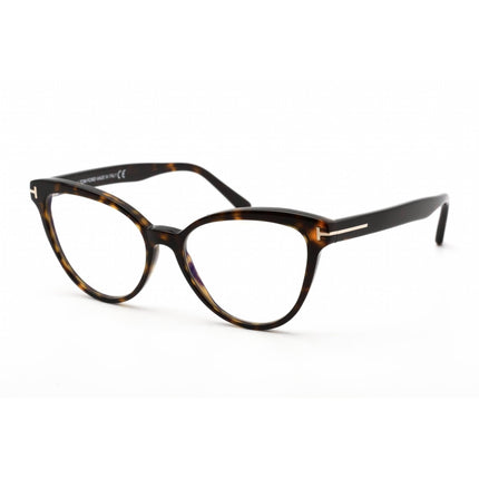 Tom Ford Men's Eyeglasses - Full Rim Cat Eye Dark Havana Plastic Frame | FT5639-B 052 ,