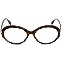 Tom Ford Men's Eyeglasses - Full Rim Dark Havana Plastic Oval Frame | FT5675-B 052 ,