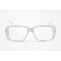 Tom Ford Men's Eyeglasses - Full Rim Rectangular Ivory Plastic Frame | FT5822-B 025 ,