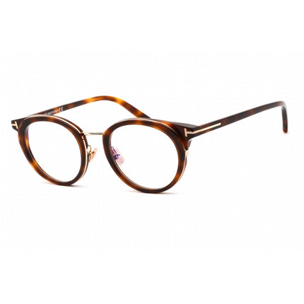 Tom Ford Men's Eyeglasses - Full Rim Round Shiny Black Plastic Frame | FT5784-D-B 053 ,