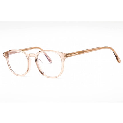 Tom Ford Men's Eyeglasses - Full Rim Shiny Light Brown Round Frame | FT5795-K-B 045 ,