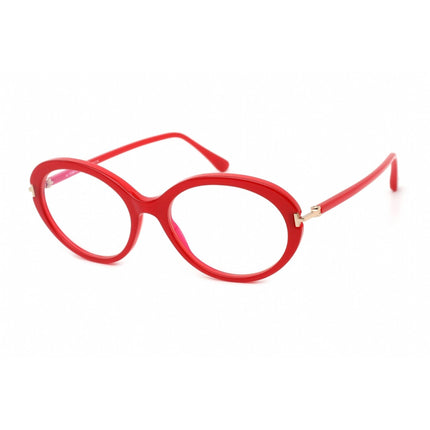 Tom Ford Men's Eyeglasses - Full Rim Shiny Red Plastic Oval Frame | FT5675-B 066 ,