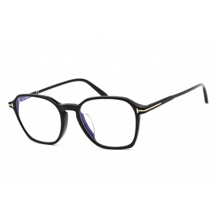 Tom Ford Men's Eyeglasses - Full Rim Square Shiny Black Plastic Frame | FT5804-F-B 001 ,