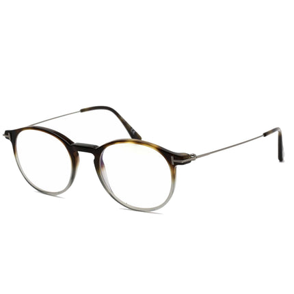 Tom Ford Men's Eyeglasses - Havana/Grey Full-Rim Round Plastic Frame | FT5759-B 056 ,