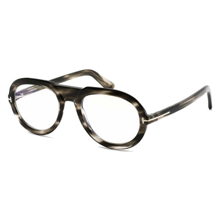 Tom Ford Men's Eyeglasses - Havana/Other Pilot Full-Rim Plastic Frame | FT5756-B 056 ,