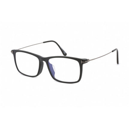 Tom Ford Men's Eyeglasses - Matte Black Acetate/Metal Rectangular | FT5758-F-B 002 ,