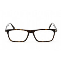 Tom Ford Men's Eyeglasses - Rectangular Shape Dark Havana Plastic Frame | FT5681-B 052 ,