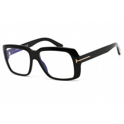 Tom Ford Men's Eyeglasses - Rectangular Shape Shiny Black Plastic Frame | FT5822-B 001 ,