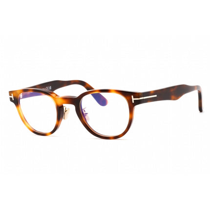Tom Ford Men's Eyeglasses - Round Shape Blonde Havana Plastic Frame | FT5783-D-B 053 ,