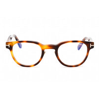 Tom Ford Men's Eyeglasses - Round Shape Blonde Havana Plastic Frame | FT5783-D-B 053 ,