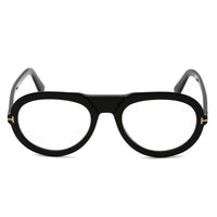 Tom Ford Men's Eyeglasses - Shiny Black Pilot Full-Rim Plastic Frame | FT5756-B 001 ,