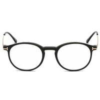 Tom Ford Men's Eyeglasses - Shiny Black Round Full-Rim Plastic Frame | FT5759-B 001 ,