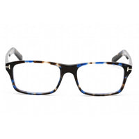 Tom Ford Men's Eyeglasses - Shiny Blue Havana Rectangular Plastic Frame | FT5663-B 056 ,