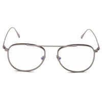 Tom Ford Men's Eyeglasses - Shiny Clear Ruthenium Navigator Metal Frame | FT5691-B 014 ,