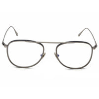 Tom Ford Men's Eyeglasses - Shiny Dark Ruthenium Pilot Metal Frame | FT5691-B 012 ,