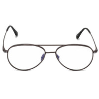 Tom Ford Men's Eyeglasses - Shiny Gunmetal Full-Rim Pilot Metal Frame | FT5693-B 008 ,