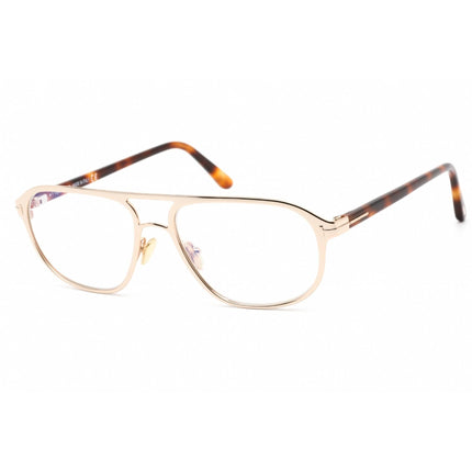 Tom Ford Men's Eyeglasses - Shiny Rose Gold Pilot Metal Full-Rim Frame | FT5751-B 028 ,