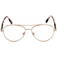 Tom Ford Men's Eyeglasses - Shiny Rose Gold/Smoke Aviator Metal Frame | FT5684-B 28A ,