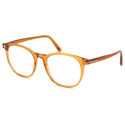 Tom Ford Men's Eyeglasses - Yellow/Other Full-Rim Plastic Oval Frame | FT5754-B 041 ,