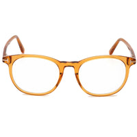 Tom Ford Men's Eyeglasses - Yellow/Other Full-Rim Plastic Oval Frame | FT5754-B 041 ,