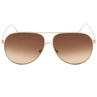 Tom Ford Men's Sunglasses - Alec Rose Gold Tone Metal Aviator Frame | FT08246228F ,