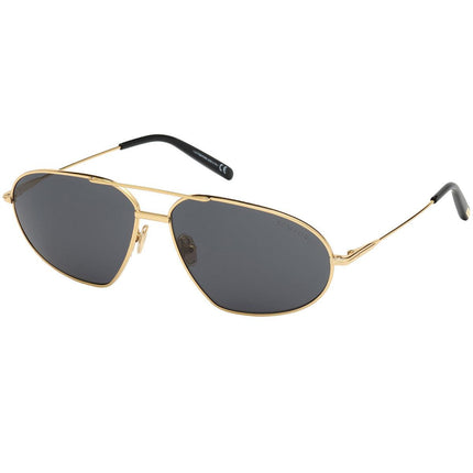 Tom Ford Men's Sunglasses - Bradford Smoke Lens Shiny Gold Frame | FT0771 6130A ,