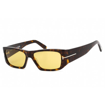 Tom Ford Men's Sunglasses - Full Rim Dark Havana Plastic Rectangular | FT0986 52E ,