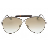 Tom Ford Men's Sunglasses - Full Rim Shiny Gunmetal Metal Aviator Frame | FT0818 08G ,