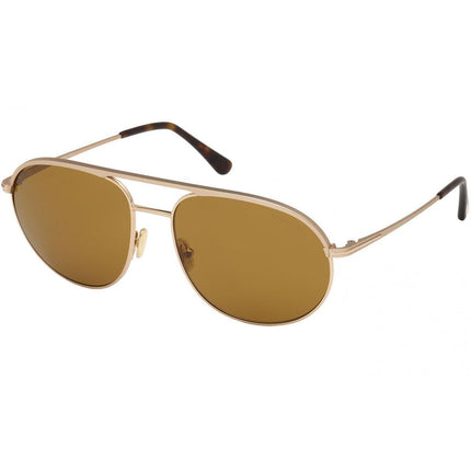 Tom Ford Men's Sunglasses - Gio Brown Lens Matte Rose Gold Frame | FT0772 6129E ,