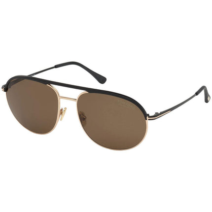 Tom Ford Men's Sunglasses - Gio Brown Polarized Lens Matte Black Frame | FT0772 6102H ,