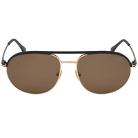 Tom Ford Men's Sunglasses - Gio Brown Polarized Lens Matte Black Frame | FT0772 6102H ,