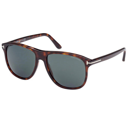 Tom Ford Men's Sunglasses - Joni Blue Lens Shiny Red Havana Square Frame | FT0905 54V ,