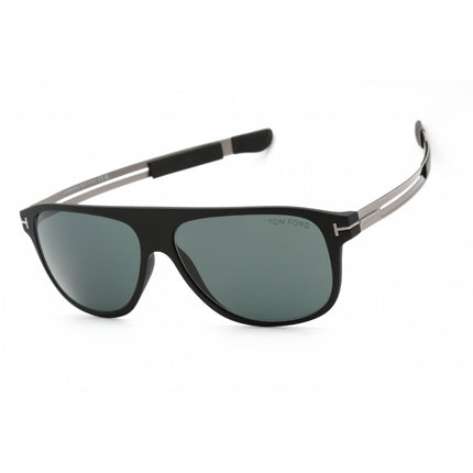 Tom Ford Men's Sunglasses - Matte Black Rectangular Shape Frame Blue Lens | FT0880 02V ,