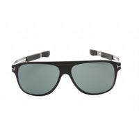 Tom Ford Men's Sunglasses - Matte Black Rectangular Shape Frame Blue Lens | FT0880 02V ,