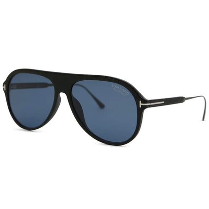 Tom Ford Men's Sunglasses - Nicholai Matte Black Frame Smoke Blue Lenses | FT06245702D ,