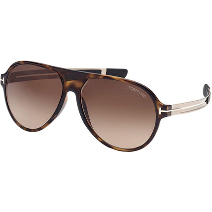Tom Ford Men's Sunglasses - Oscar Dark Havana Pilot Frame Brown Lens | FT08816052F ,