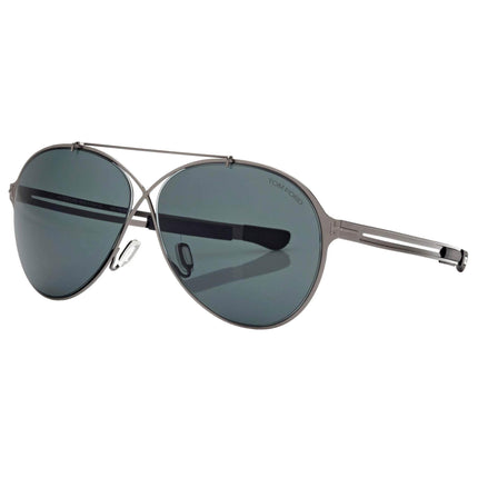 Tom Ford Men's Sunglasses - Rocco Dark Ruthenium and Matte Black Frame | FT08286212V ,
