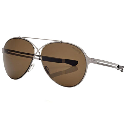 Tom Ford Men's Sunglasses - Rocco Light Ruthenium and Matte Black Frame | FT08286214J ,