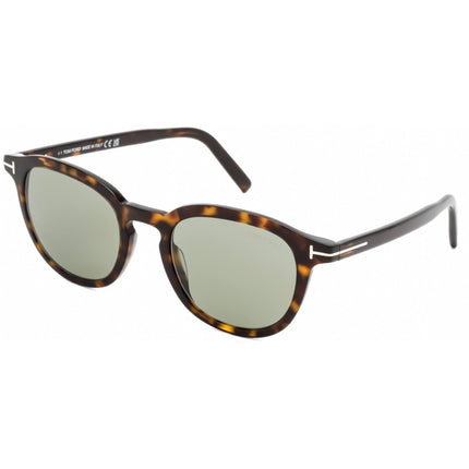 Tom Ford Men's Sunglasses - Shiny Classic Havana Frame Green Lens | FT0816 PAX 52N ,
