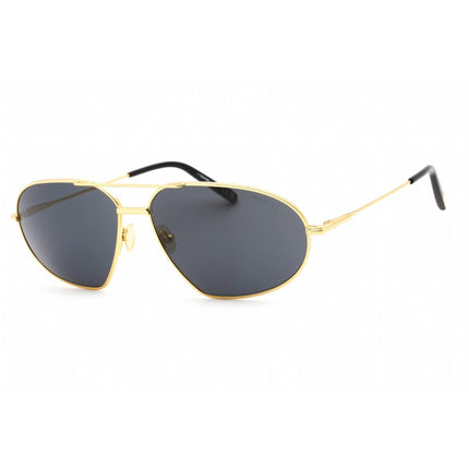 Tom Ford Men's Sunglasses - Shiny Deep Gold Rectangular Frame Smoke Lens | FT0771 30A ,
