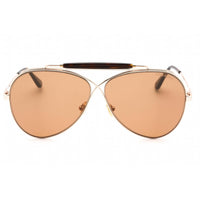 Tom Ford Men's Sunglasses - Shiny Rose Gold Metal Aviator Shape Frame | FT0818 28E ,