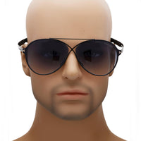 Tom Ford Rocco Shiny Black & Gradient Smoke Aviator Sunglasses FT0828-6201B ,