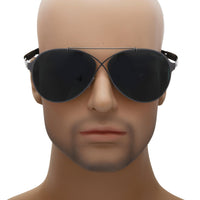 Tom Ford Rocco Shiny Dark Ruthenium & Blue Aviator Sunglasses FT0828-6212V ,