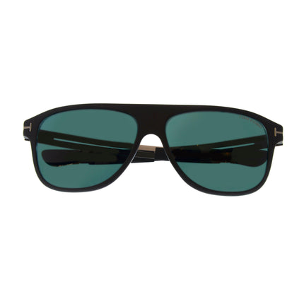 Tom Ford Todd Matte Black & Blue Square Sunglasses FT0880-5902V ,