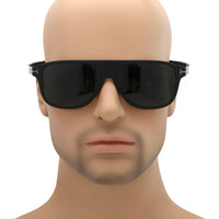 Tom Ford Todd Matte Black & Blue Square Sunglasses FT0880-5902V ,