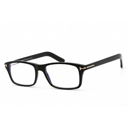 Tom Ford Unisex Eyeglasses - Black Plastic Rectangular Shape Frame | FT5663-B 001 ,