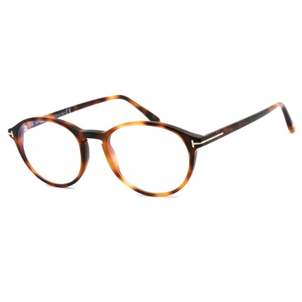 Tom Ford Unisex Eyeglasses - Blonde Havana Full-Rim Plastic oval Frame | FT5753-B 053 ,