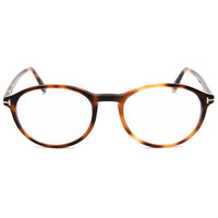 Tom Ford Unisex Eyeglasses - Blonde Havana Full-Rim Plastic oval Frame | FT5753-B 053 ,